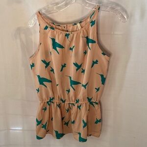 Paper Crane Sleeveless Bird Blouse Small